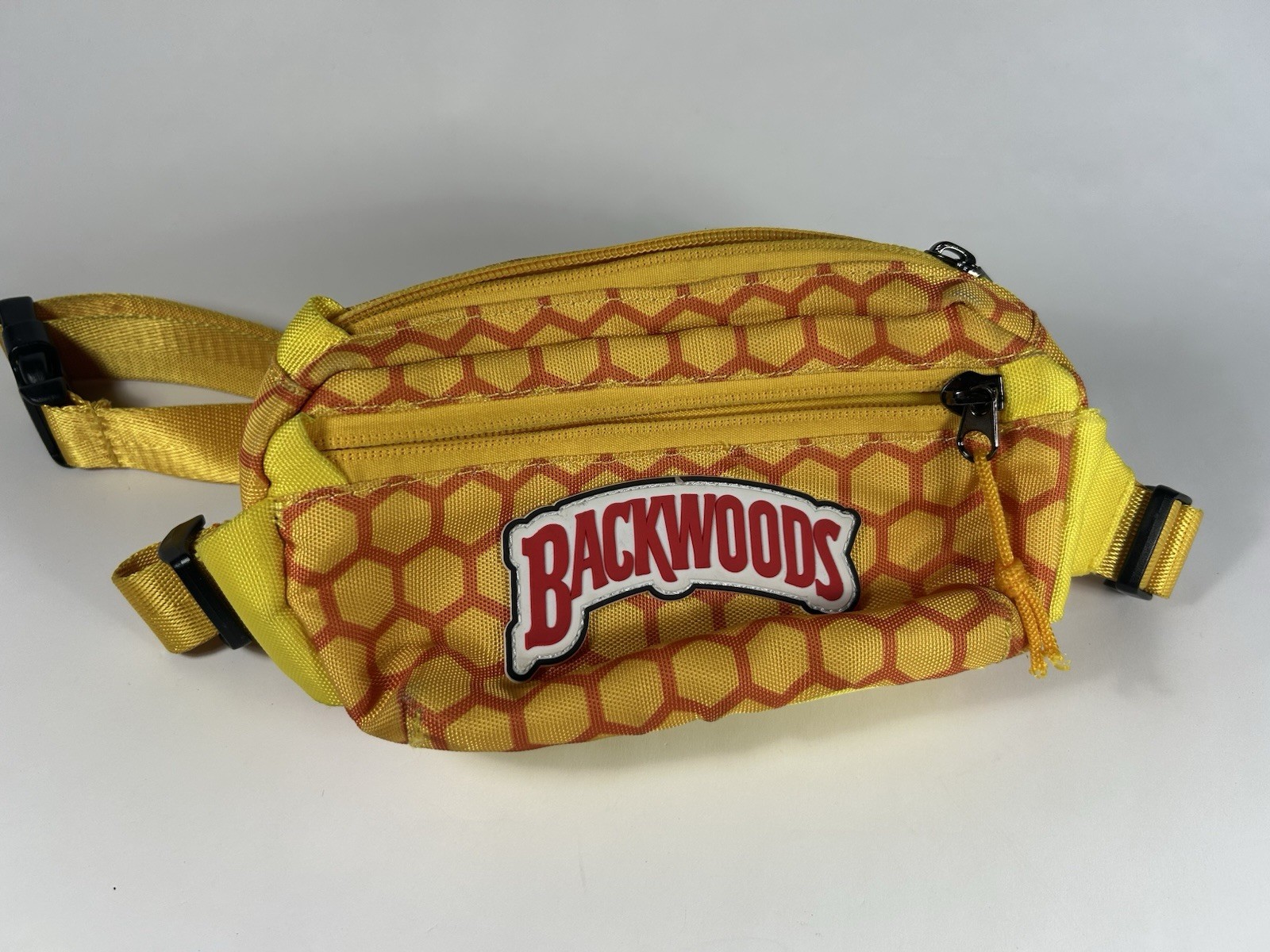 Backwoods Yellow Honeycomb Fanny Pack Waist Bag Adjustable Strap
