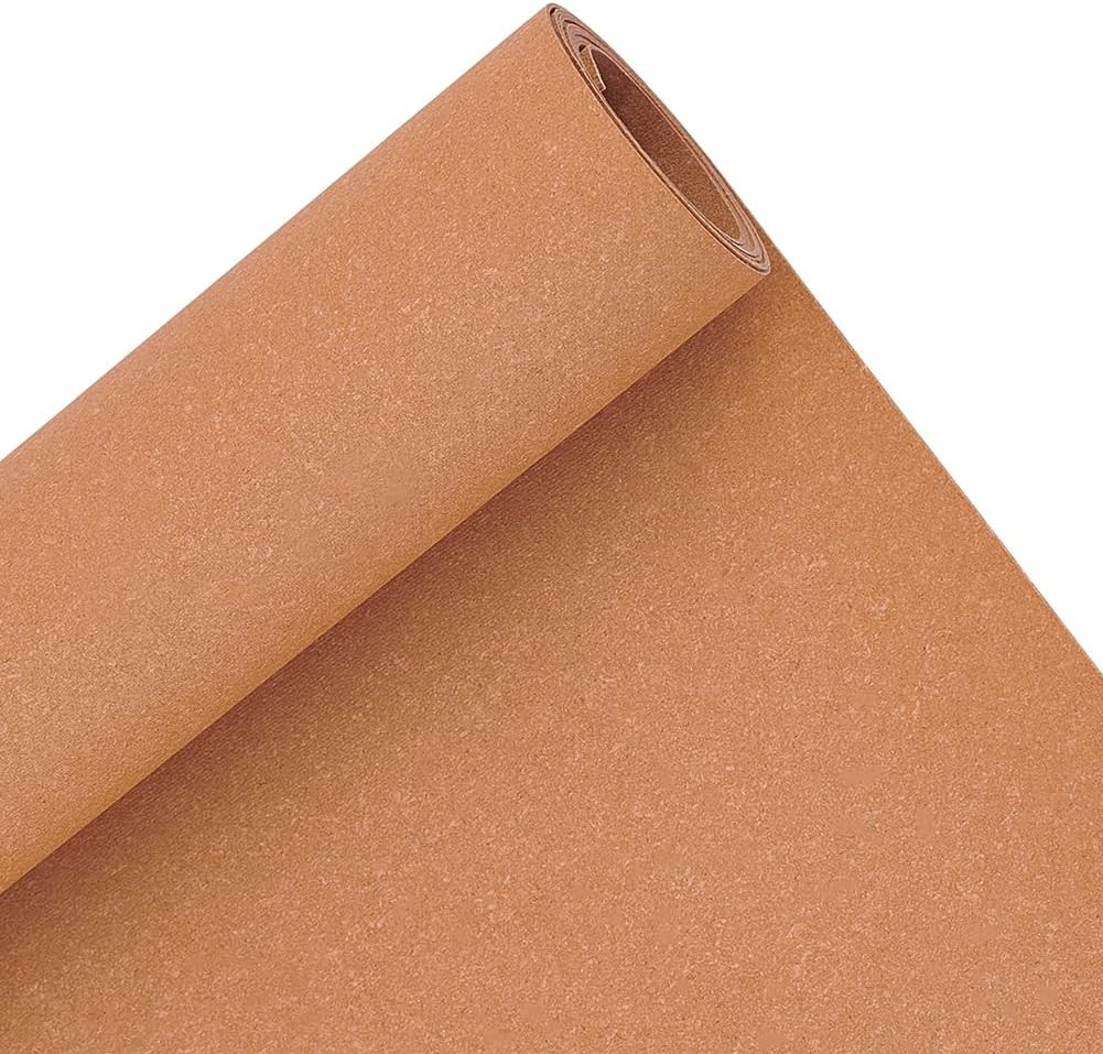 59X15.7Inch Leather Stiffener Roll, Sandy Brown Bag Stiffener, PVC Leather Roll