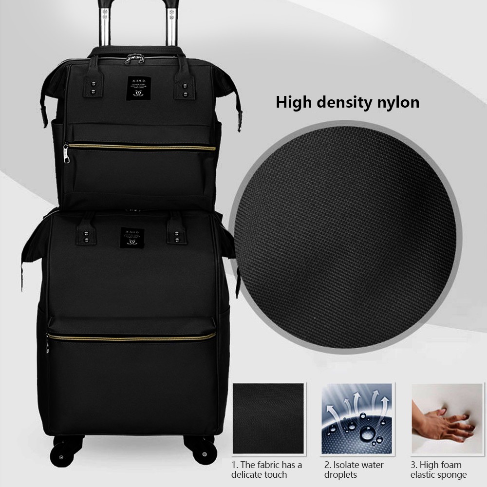 4 Wheel 20″ Traveler Lightweight Rolling Carry On Luggage Softside Suitcase