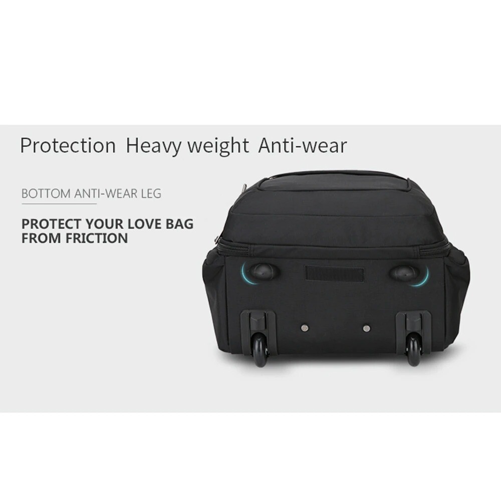 Trolley Bag Men Travel Luggage Backpack Wheels Suitcase Fashion Rucksack Large