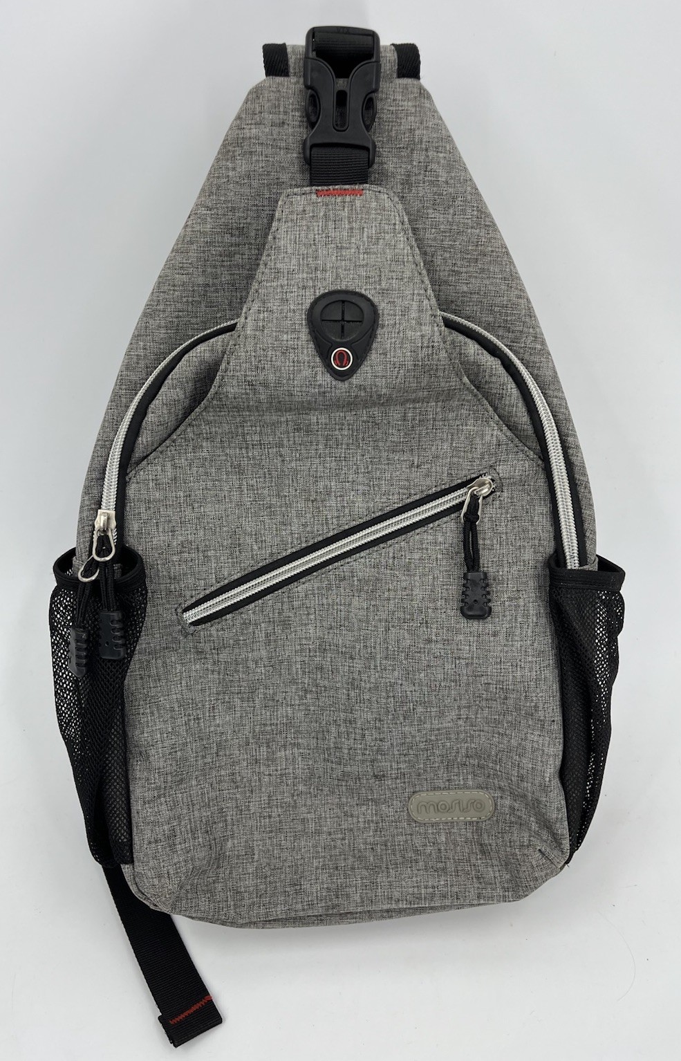 Mosiso Sling Backpack Crossbody Shoulder Bag Daypack Travel Gray Crosshatch