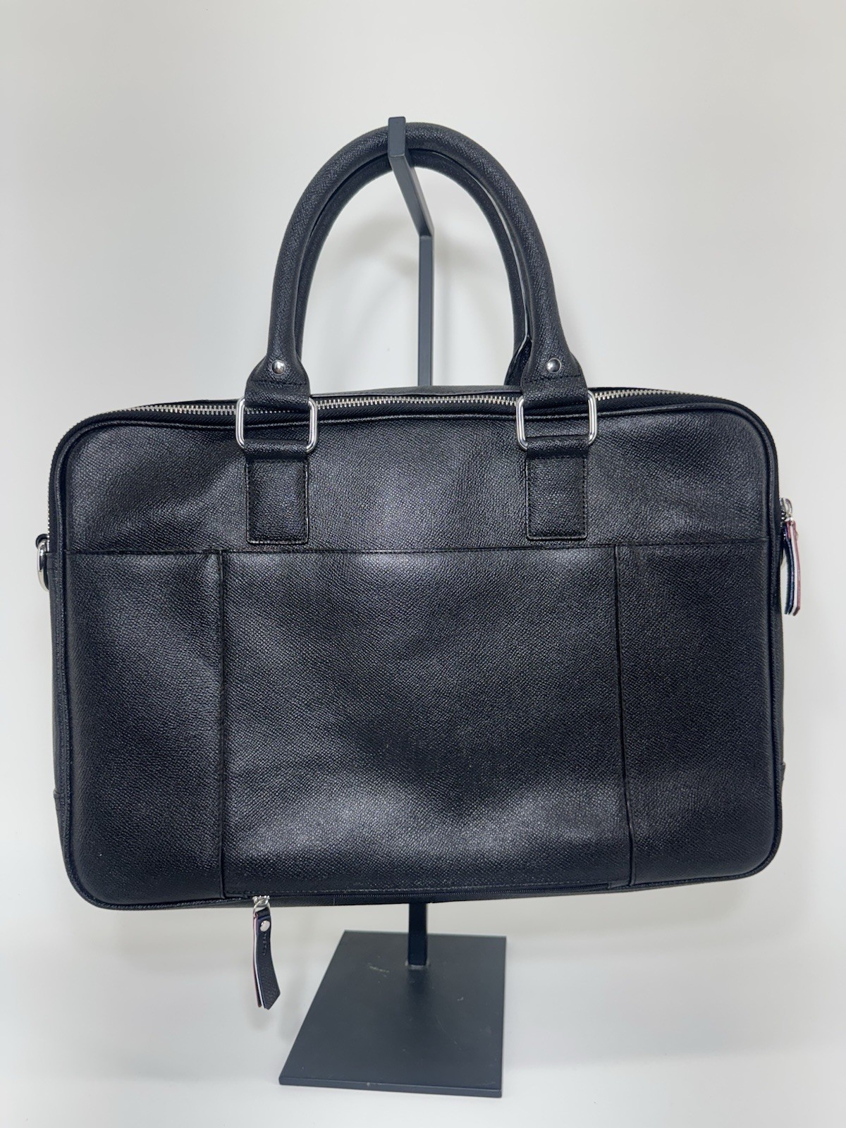 COLE HAAN American Airlines Briefcase Carry On Laptop Bag Pebbled Leather Black