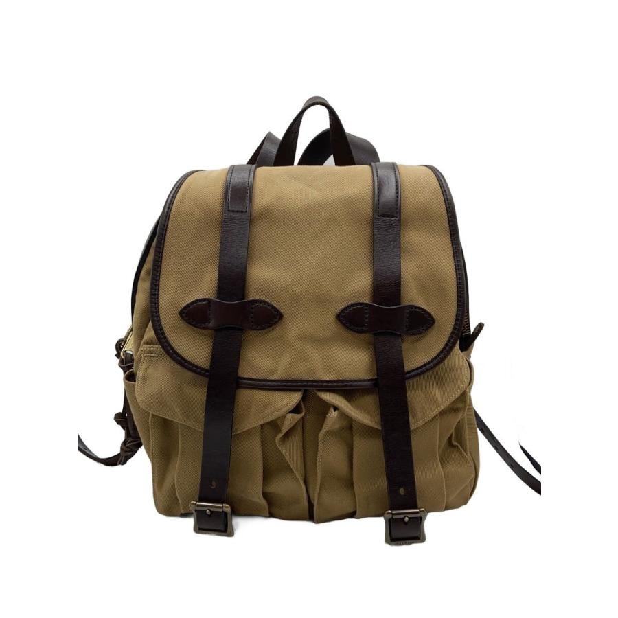 FILSON back pack cotton twill Beige Men’s casual leather belt zip authentic