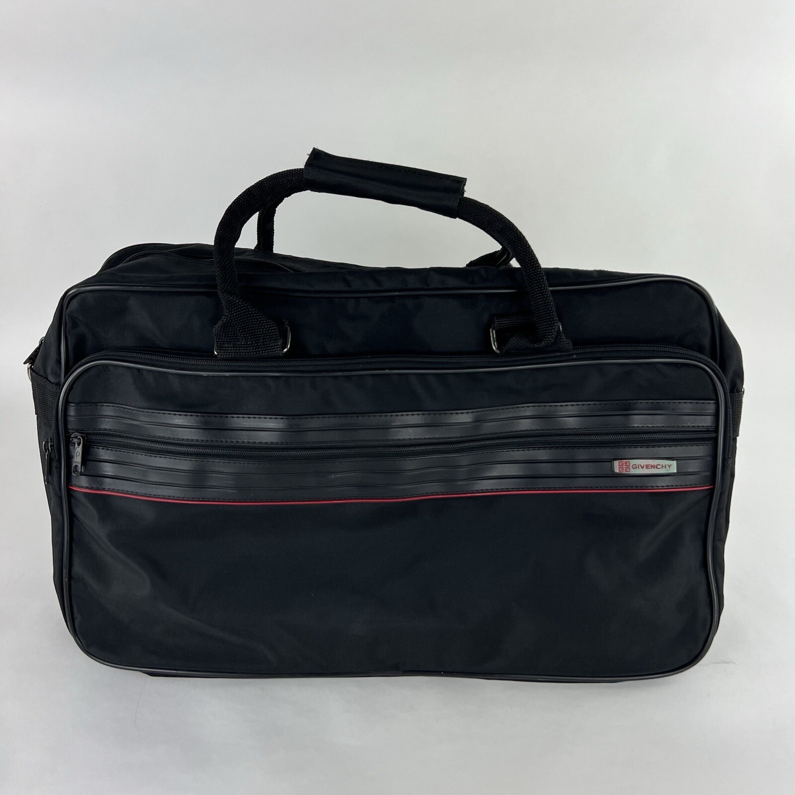 Givenchy Bag Overnight Weekender Duffel Travel Black/Red Rare Authentic
