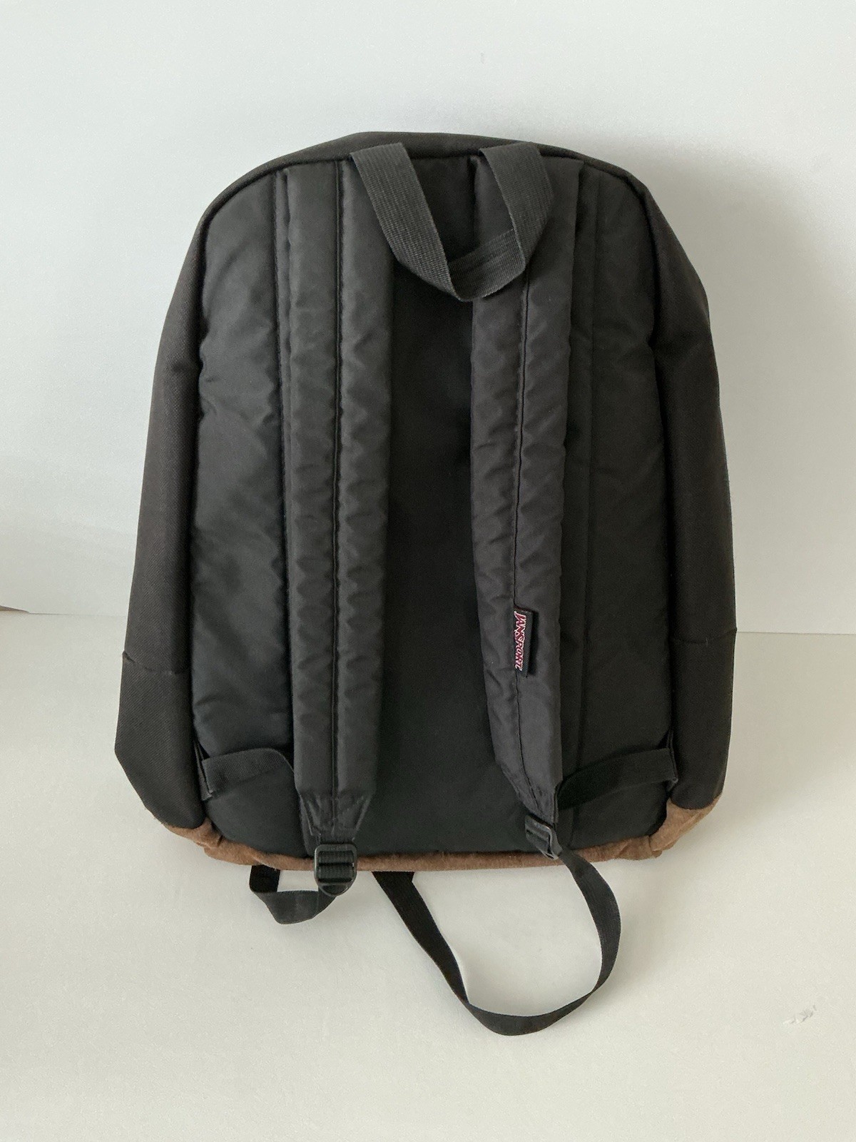 Classic JanSport Right Pack Backpack – Black w/Brown Suede Bottom