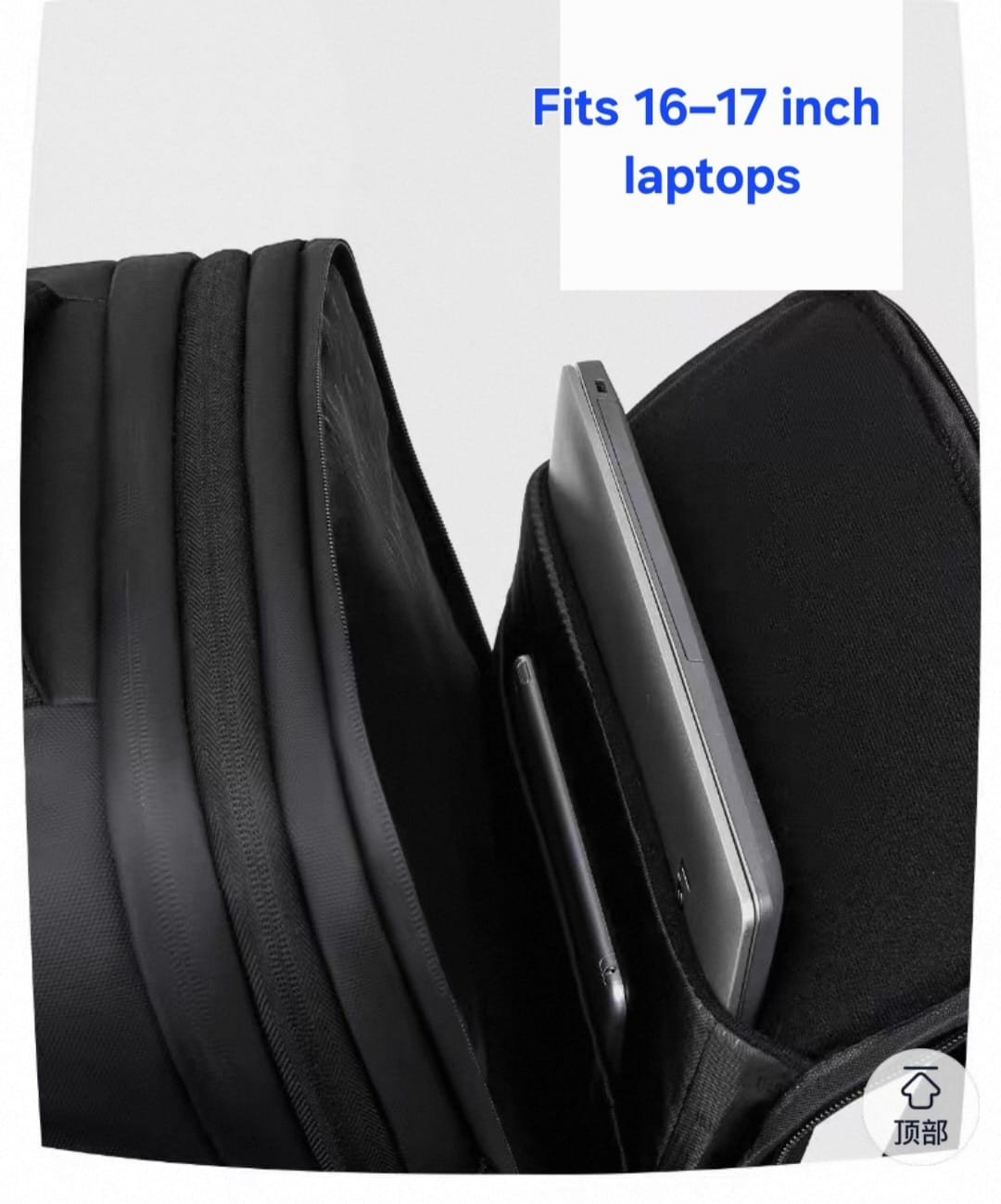 Sleek Black Travel Backpack
