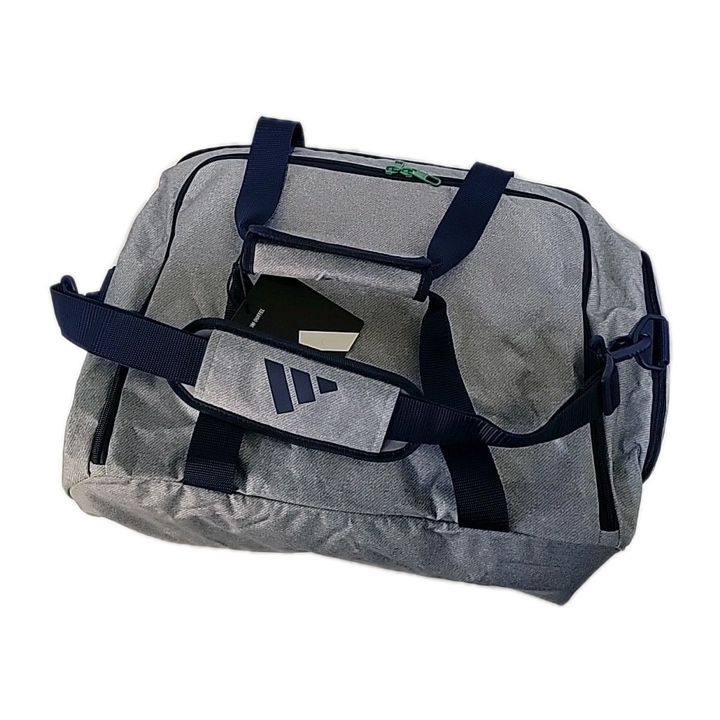 adidas Defender 5 Medium Duffel Bag, 5159471 JJ7730 Twill S10-Ash/Dark Blue/Gree
