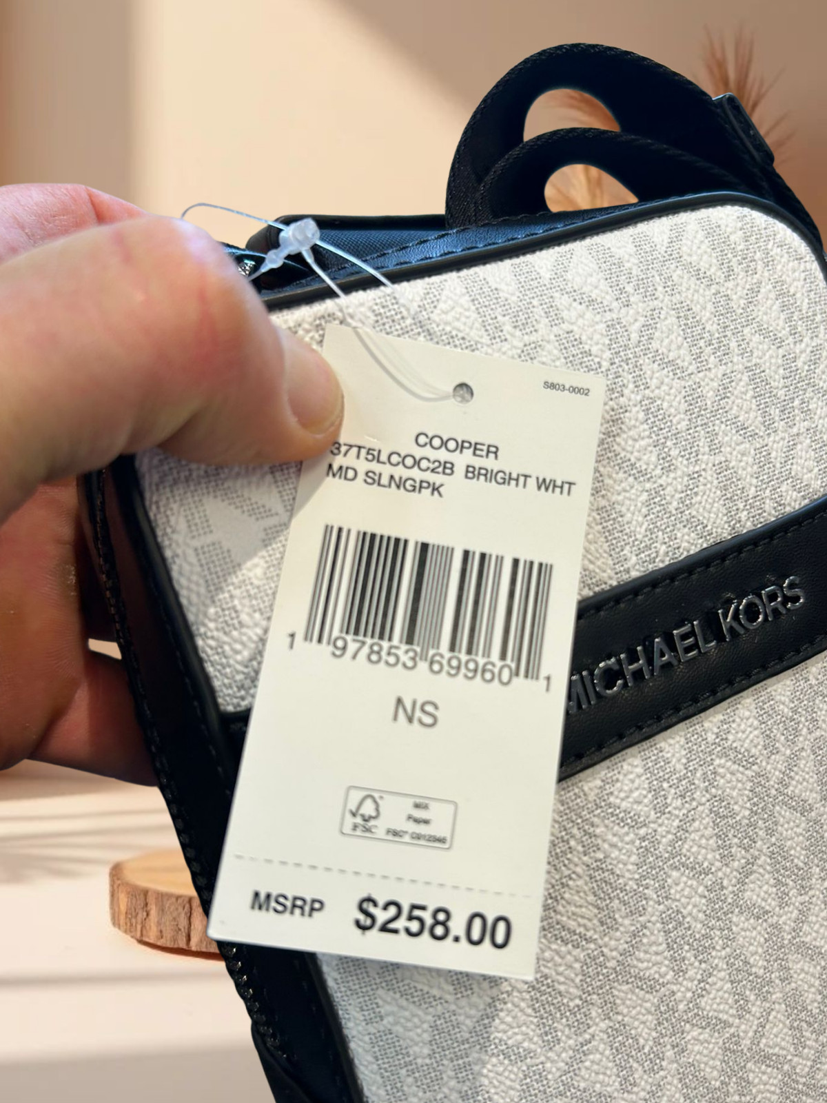 Michael Kors Cooper Men Medium Logo Crossbody Fanny Pack Waist Bag Bright White