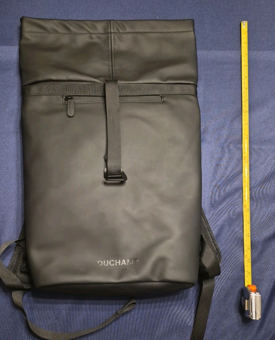 Duchamp Men’s Rubberized Slim Laptop Backpack Black NWT