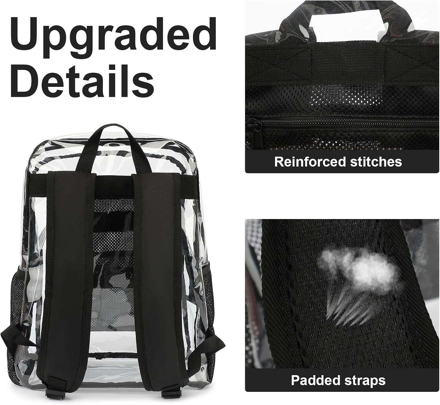 Transparent Backpacks See through Backpack Clear Backpack Heavy Duty for College