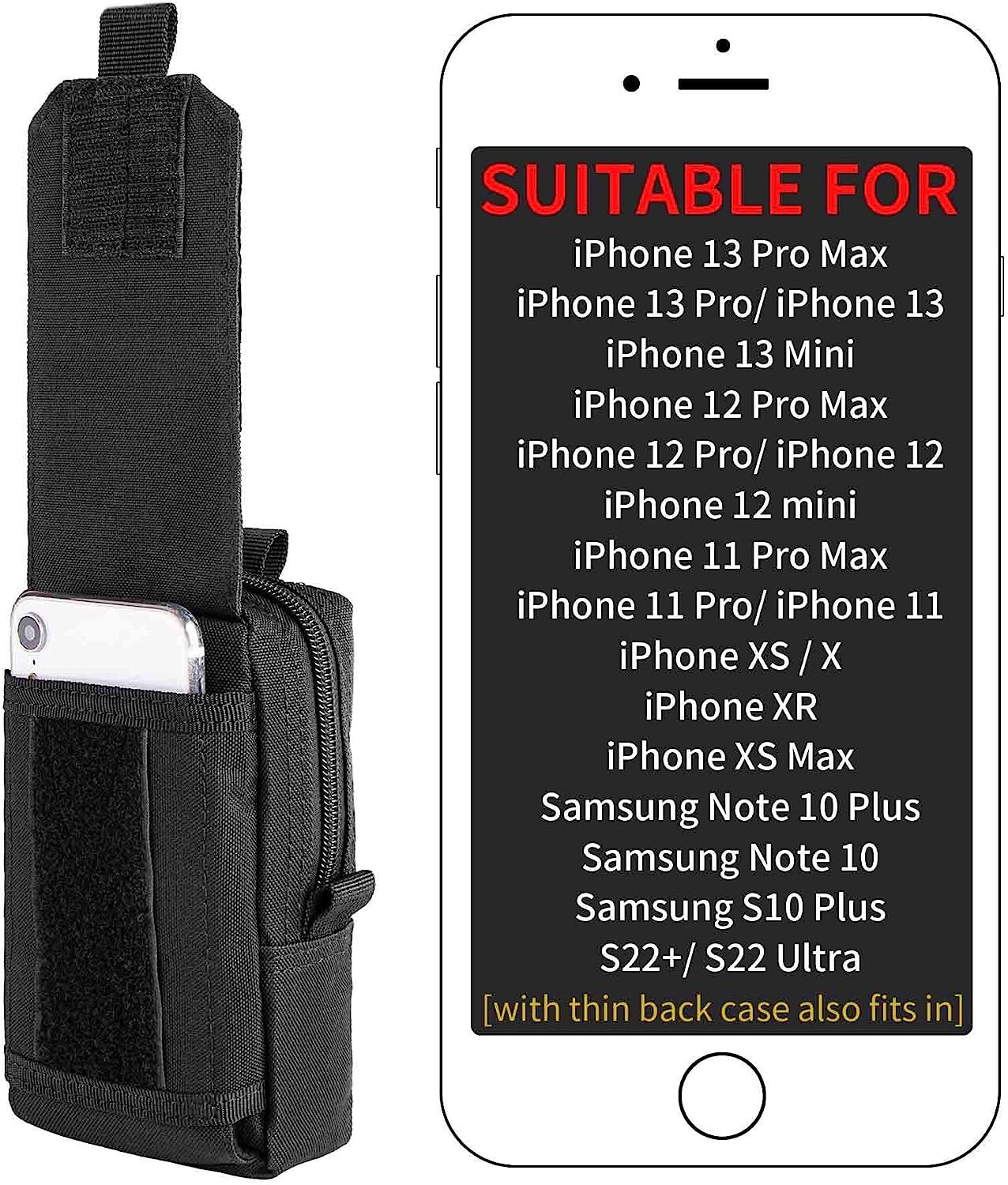 Tactical Phone Pouch Multipurpose Utility Tool Pocket Molle Phone Waist Belt Bag