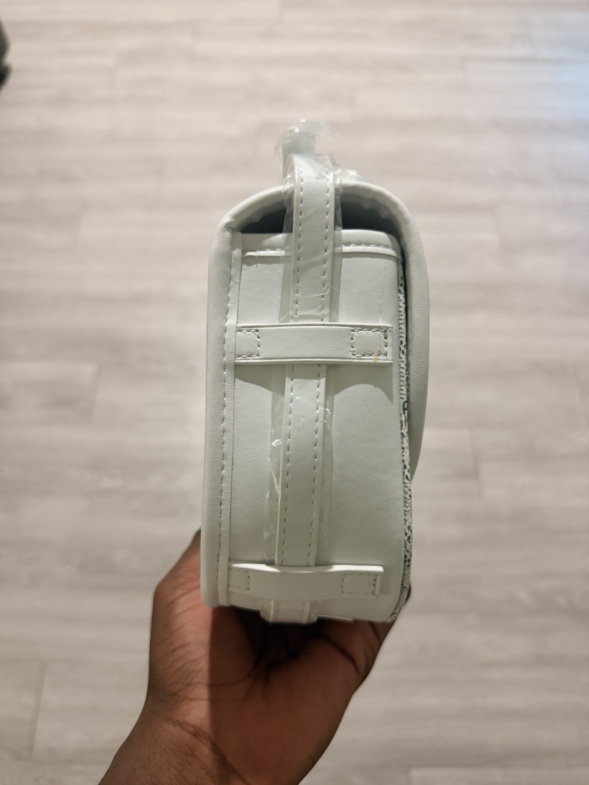 White Cross Body Bag with Tags and Packaging Adjustable Strap New