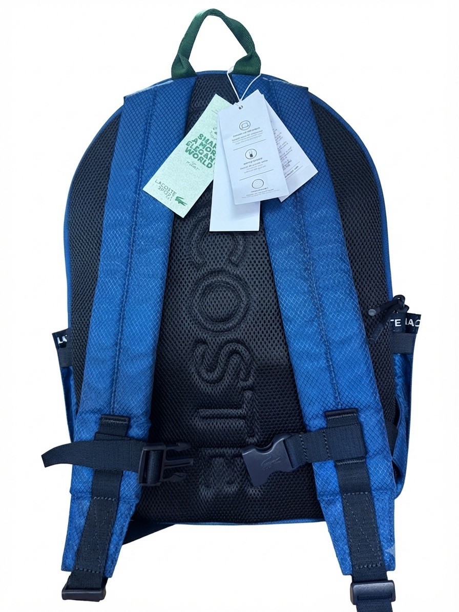 LACOSTE Sport Kids Backpack With Padded Laptop Sleeve/Bottle Pockets Royal Blue