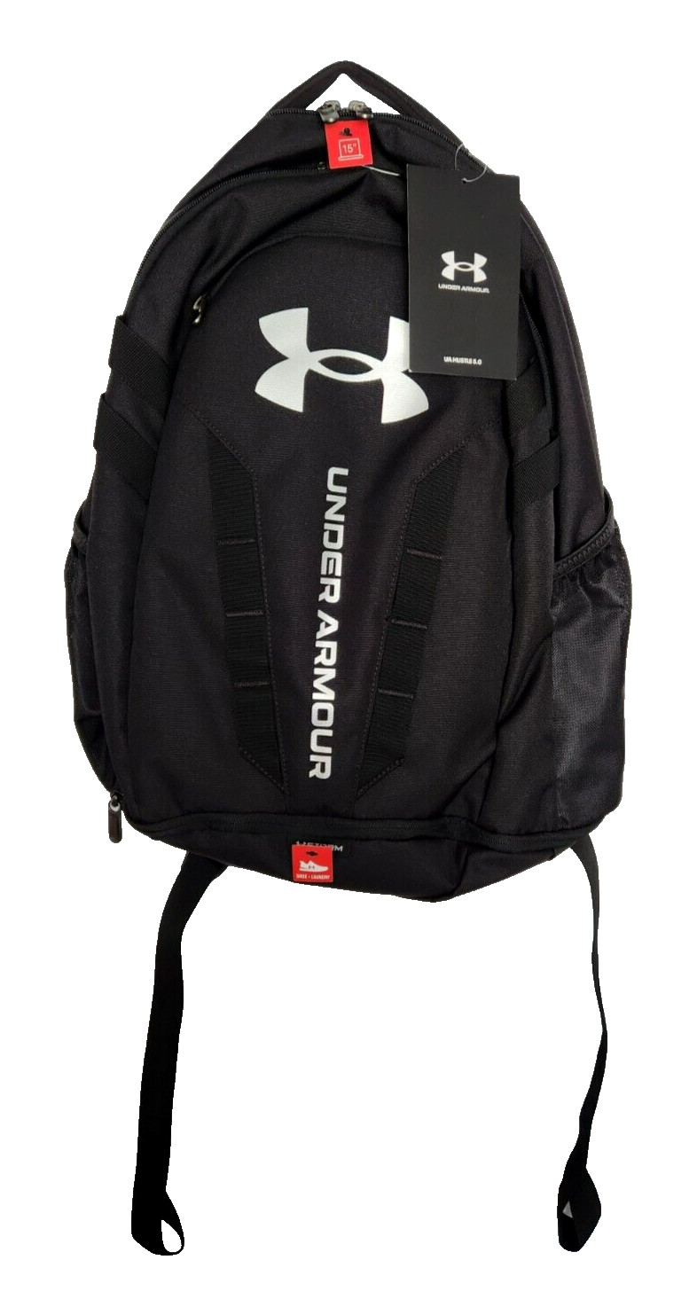 Under Armour Hustle 5.0 Storm Backpack 1361176 School Laptop UA Book Bag