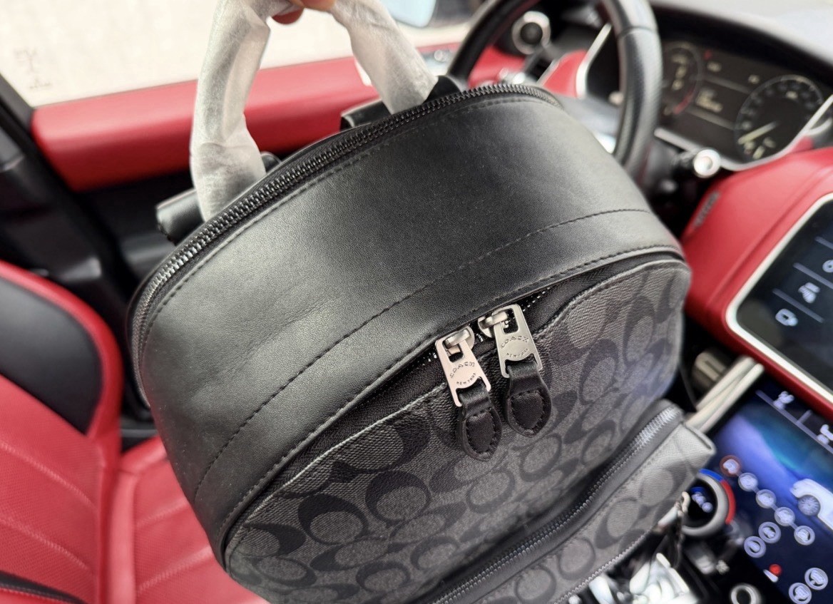 Coach West Backpack in Signature Canvas black men’s backpack