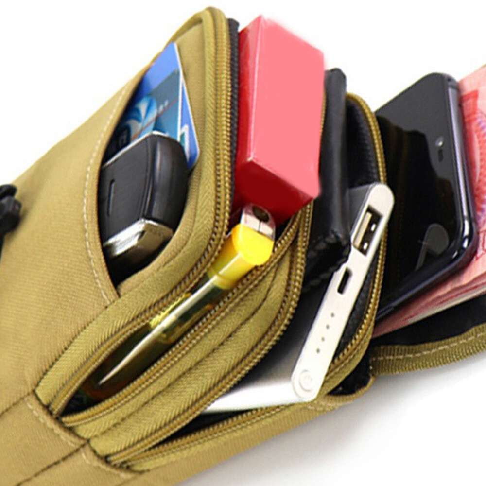 Men’s Military Molle Tactical Belt Waist Bag Cell Phone Pouch EDC Bag 7-inch