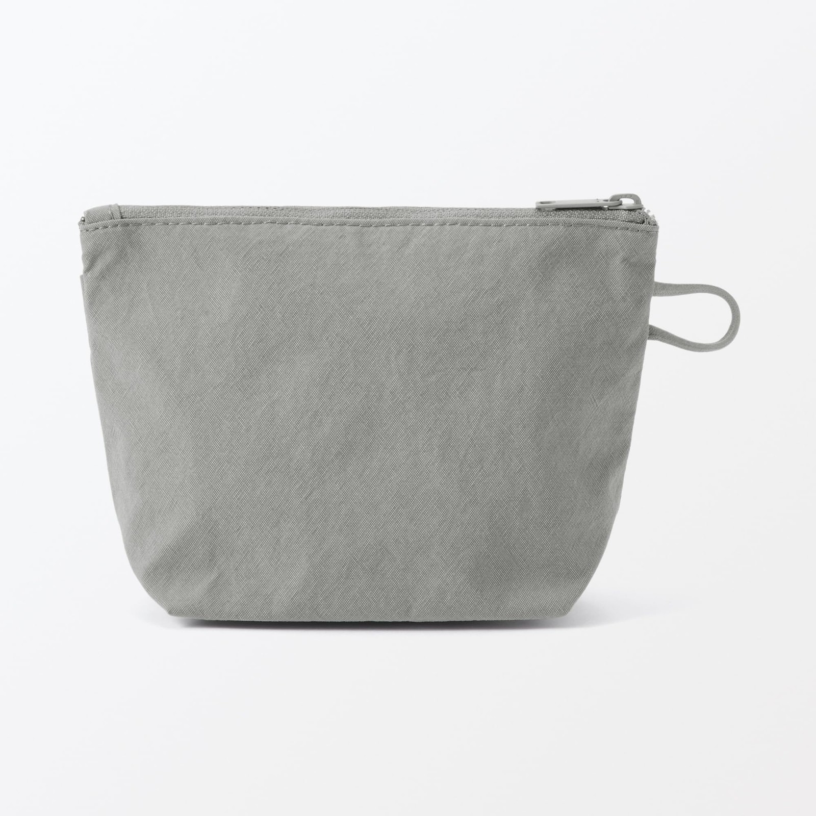 Wrinkle nylon gusseted pouch, gray, S, approx. 16.5 x 11 x 6 cm, 84475658
