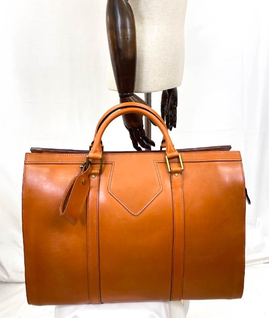Swaine Adeney Brigg Bridle Leather Boston Travel Bag H36×W50×D22cm Unused
