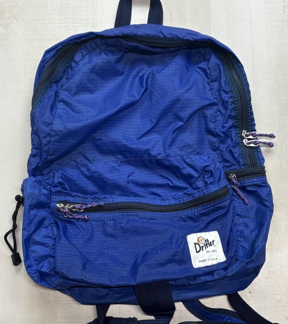 DRIFTER USA Backpack All Blue with Bottle Pockets READ