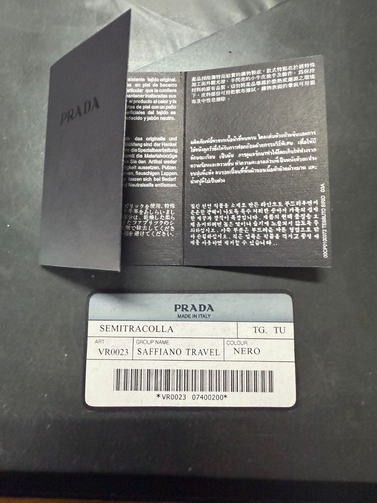 Prada Saffiano Travel VR0023 Zip Pocket Briefcase with tags – Excellent