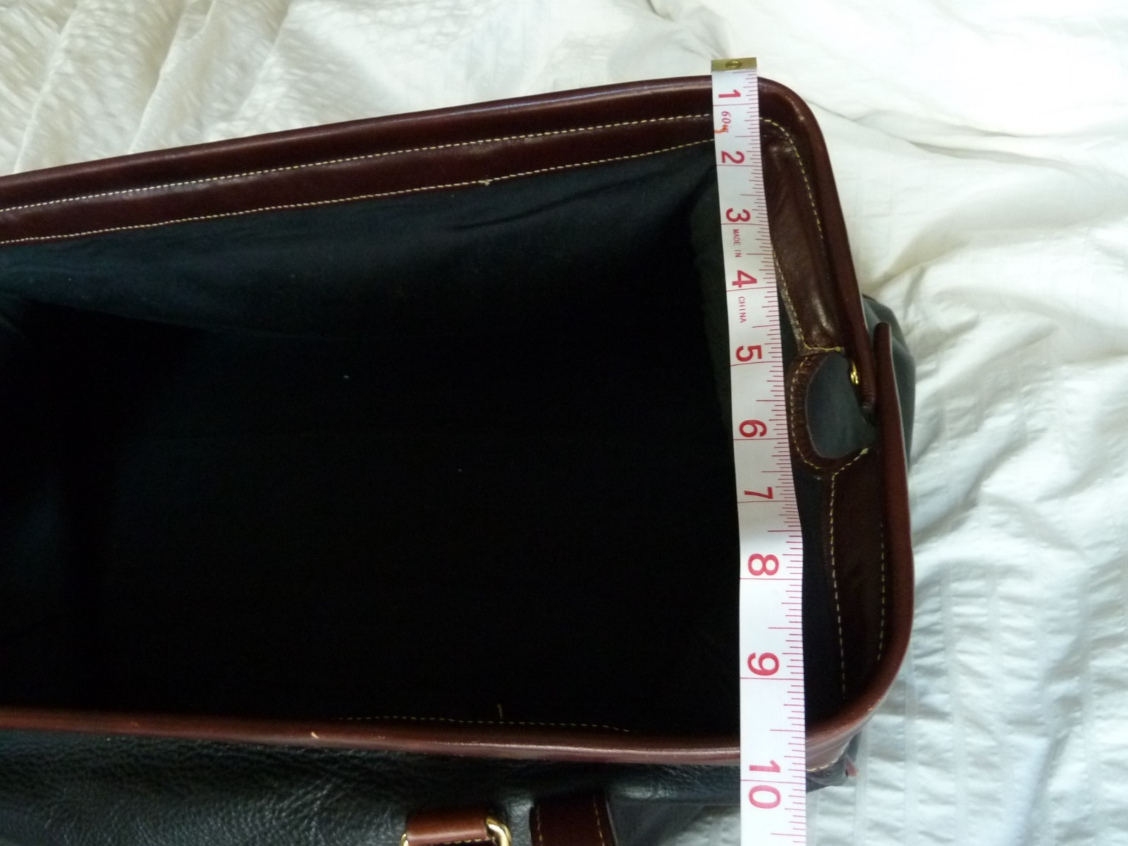 Vintage Mila Paoli Pebble Leather Doctor’s Bag Weekender Overnight Large Duffle