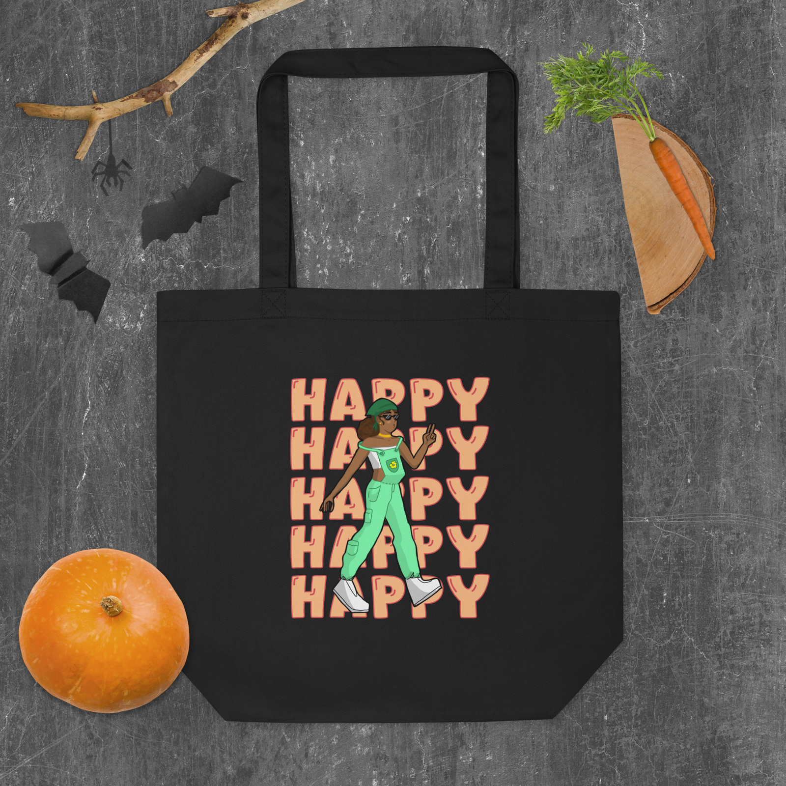 happy character Eco Tote Bag