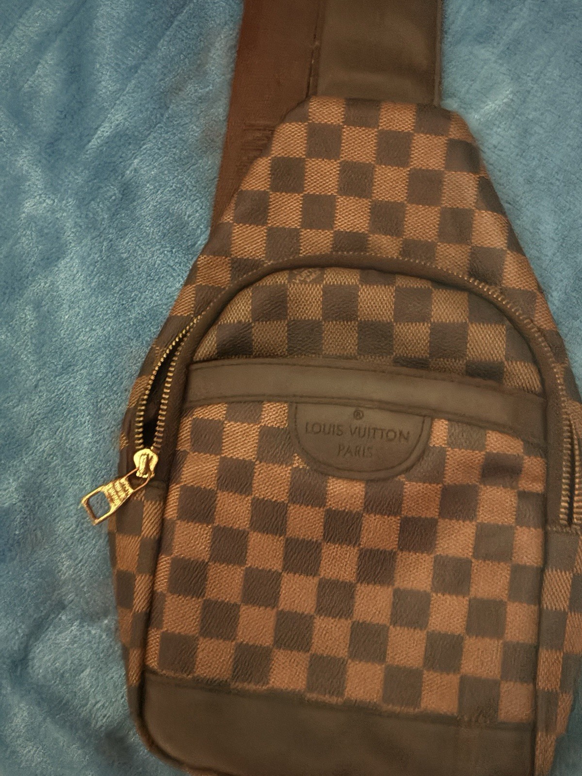 Louis Vuitton Paris Duo Sling Bag Brown Leather Crossbody
