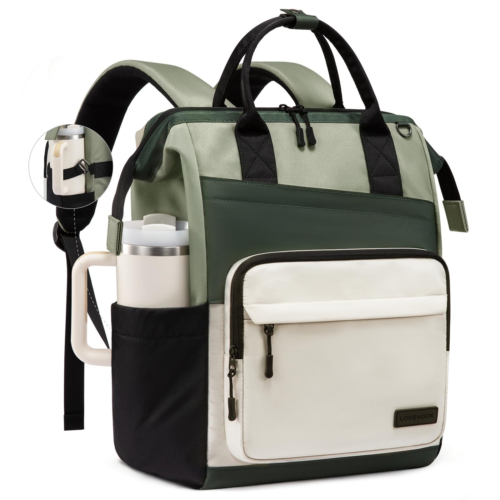 LOVEVOOK 15.6 Inch Laptop Backpack for Women, Water Resistant Travel Bag