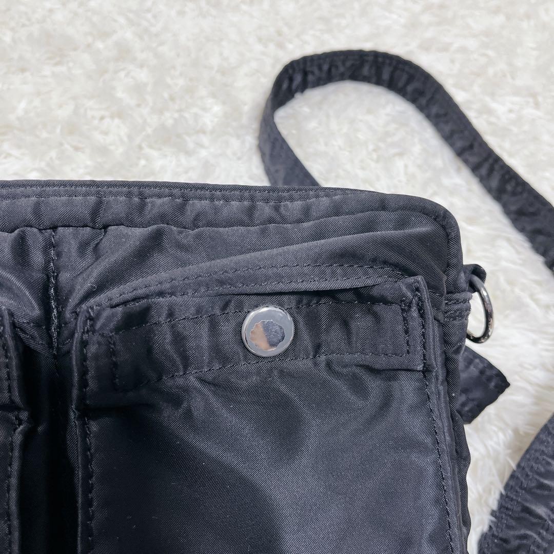 Authentic Porter TANKER Shoulder Bag 23cm x 14cm Nylon Black Men’s Crossbody