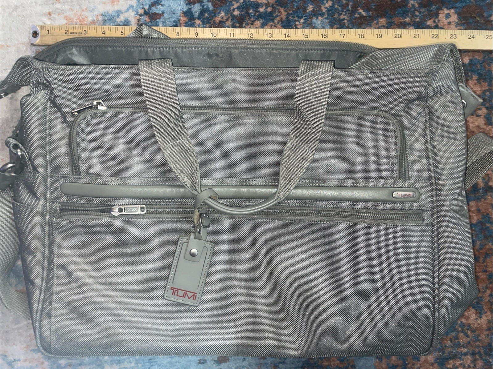 Tumi Alpha Silver Ballistic Nylon Duffle Bag Travel Business