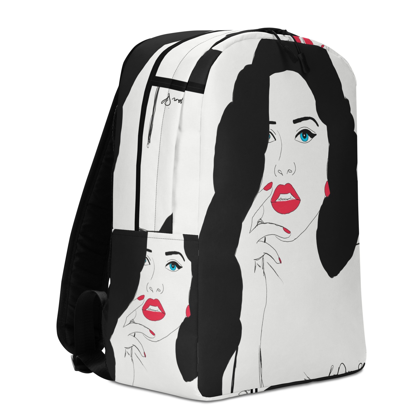 Contemporary Pop Art Minimalist Backpack Patrick Nagel Supreme 80s Bape