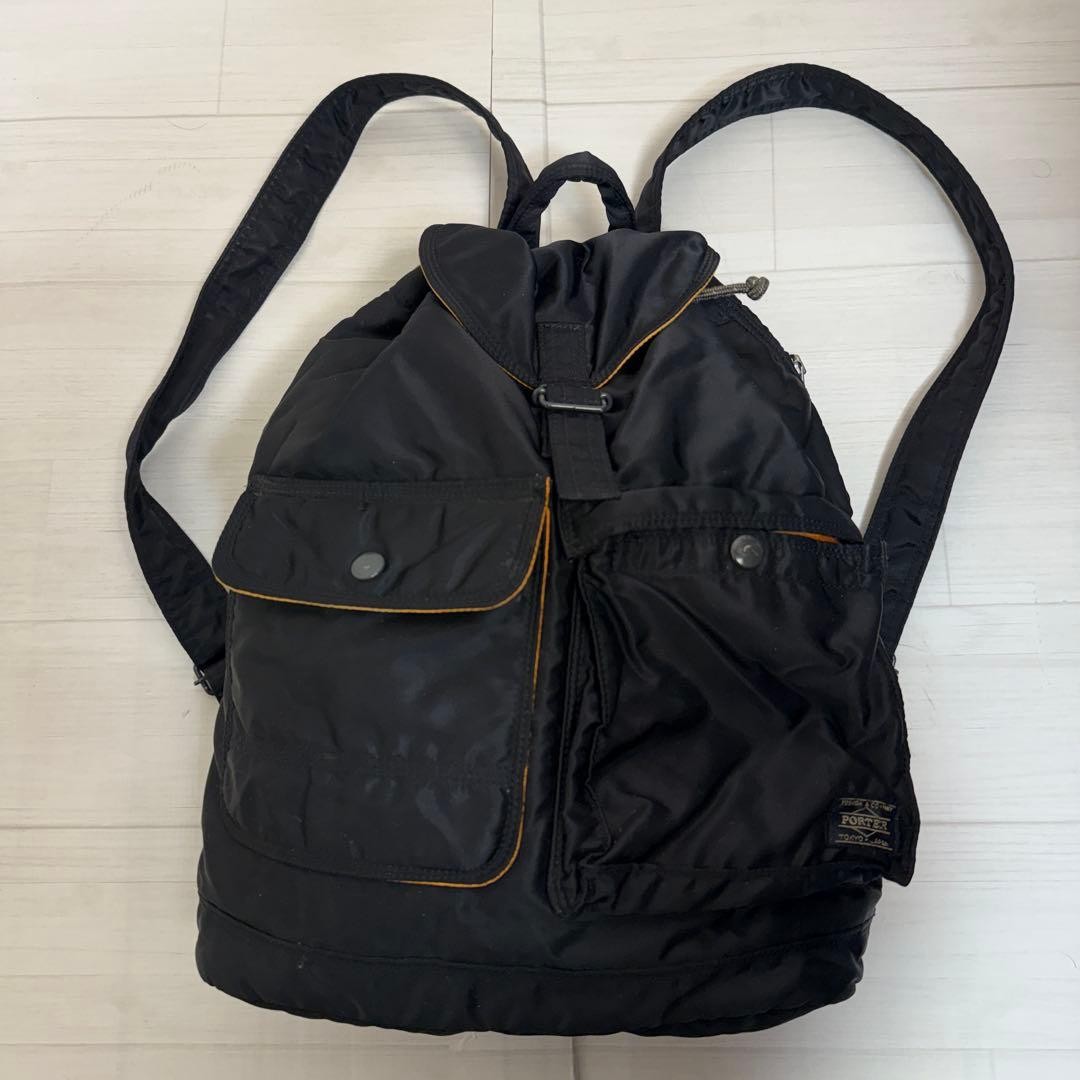 Authentic Porter TANKER Backpack Black 42cm Large Capacity, Discontinued Model