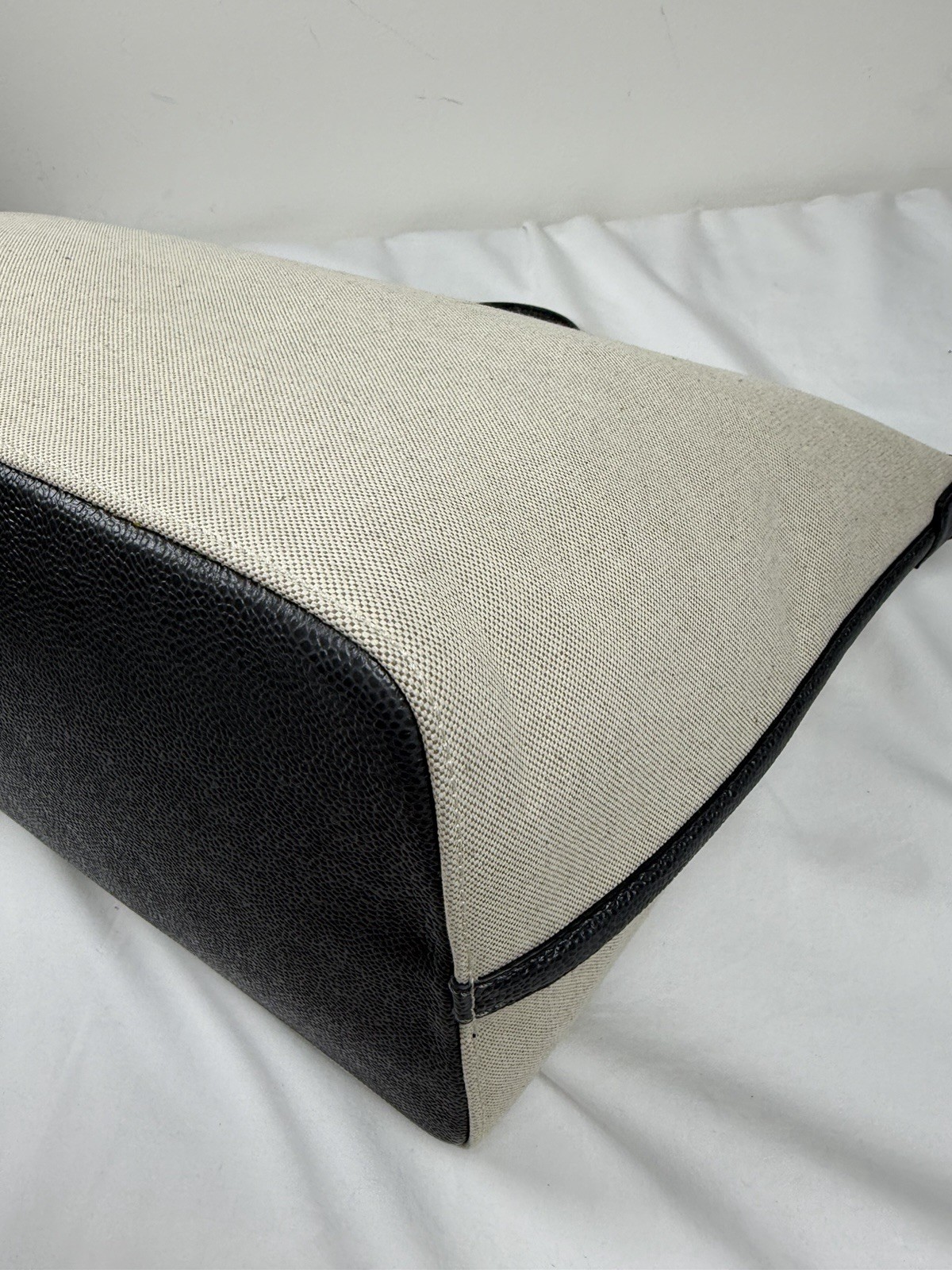 Thom Browne Tricolor Canvas Leather Medium Duffle Tote Bag NEW w/ Dust Bag