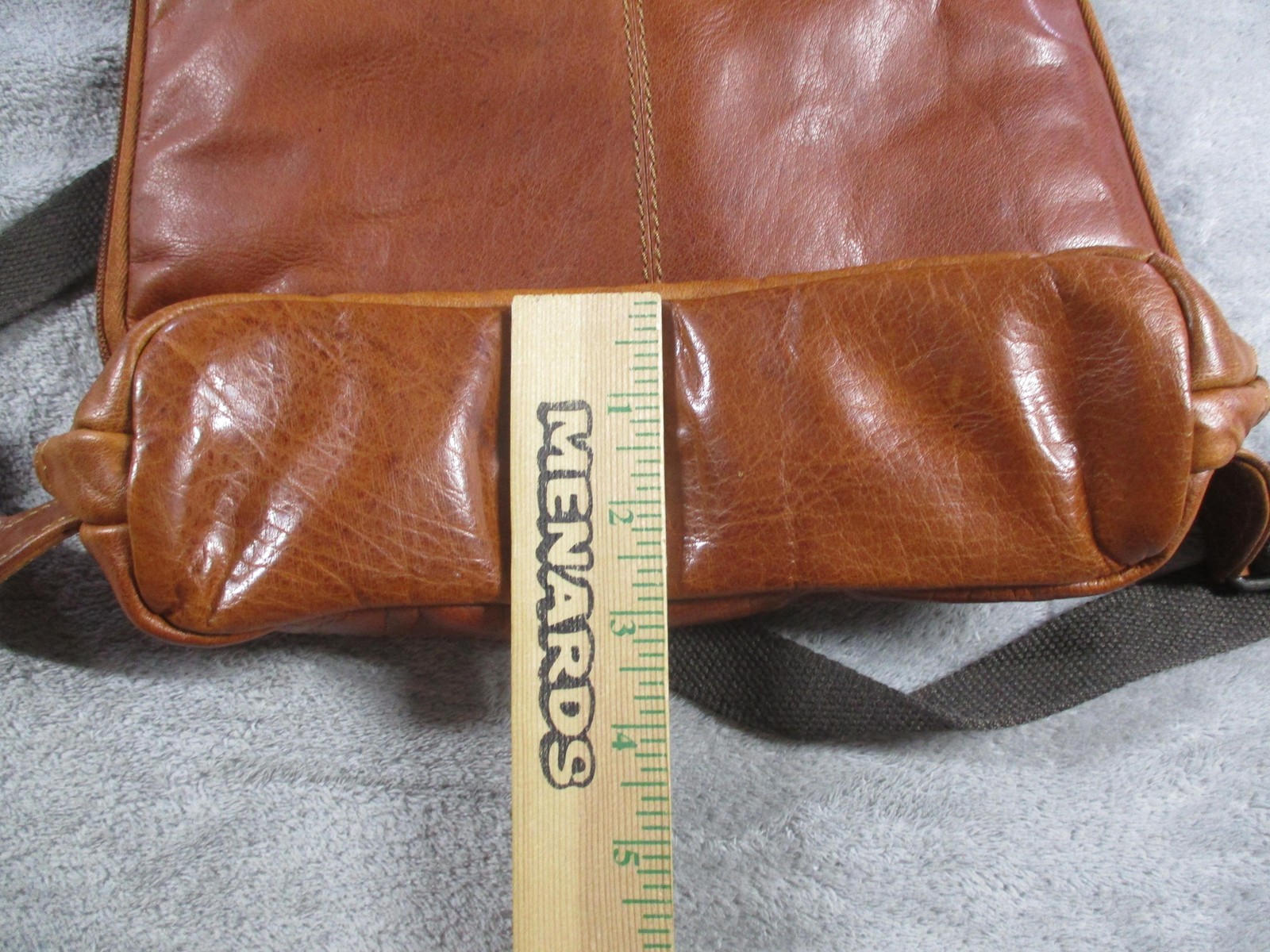 Jack Georges Backpack Mens Small Brown Leather Business Organizer Daypack