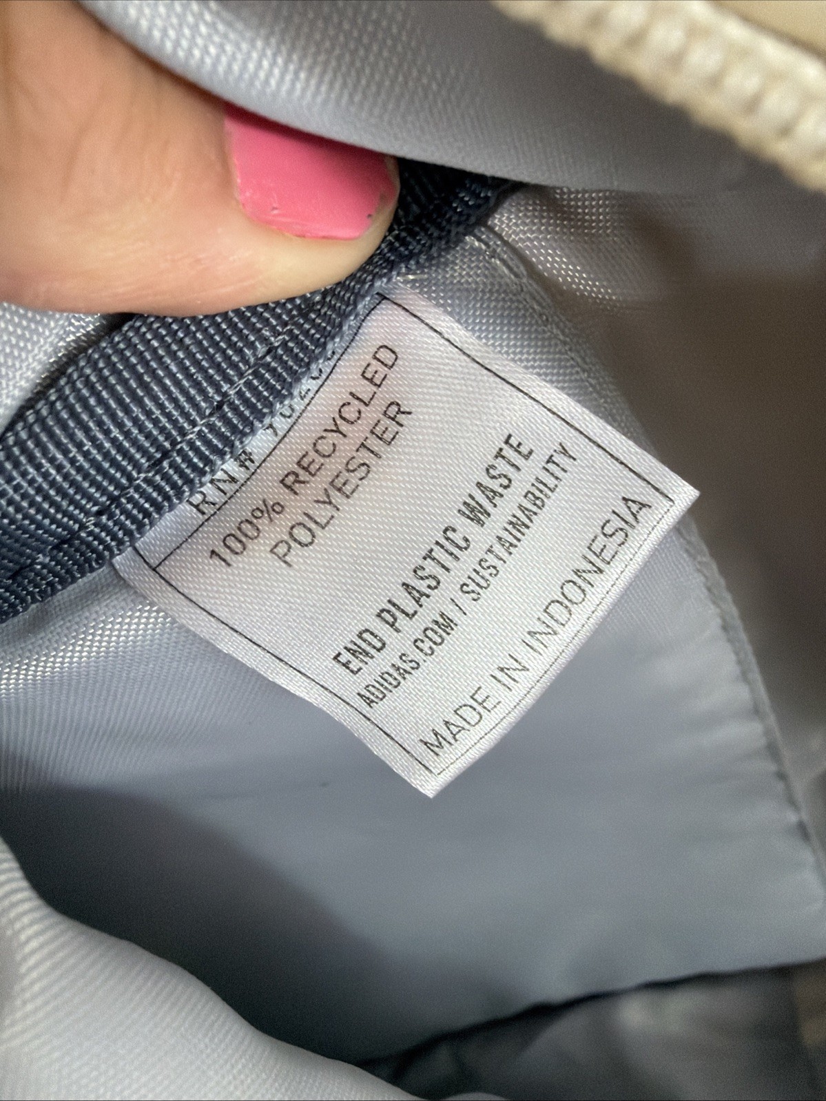 Adidas weekender backpack off White/beige Stains Small Holes Flaw