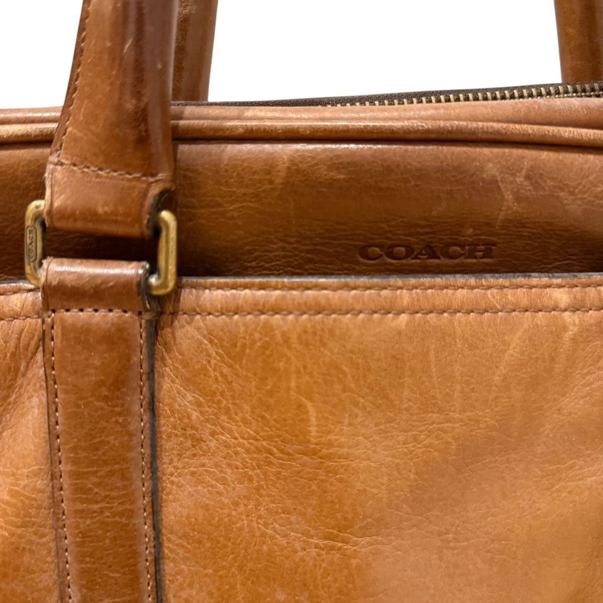 COACH 2-Way Briefcase Brown Leather Men Handbag Business bag 70901