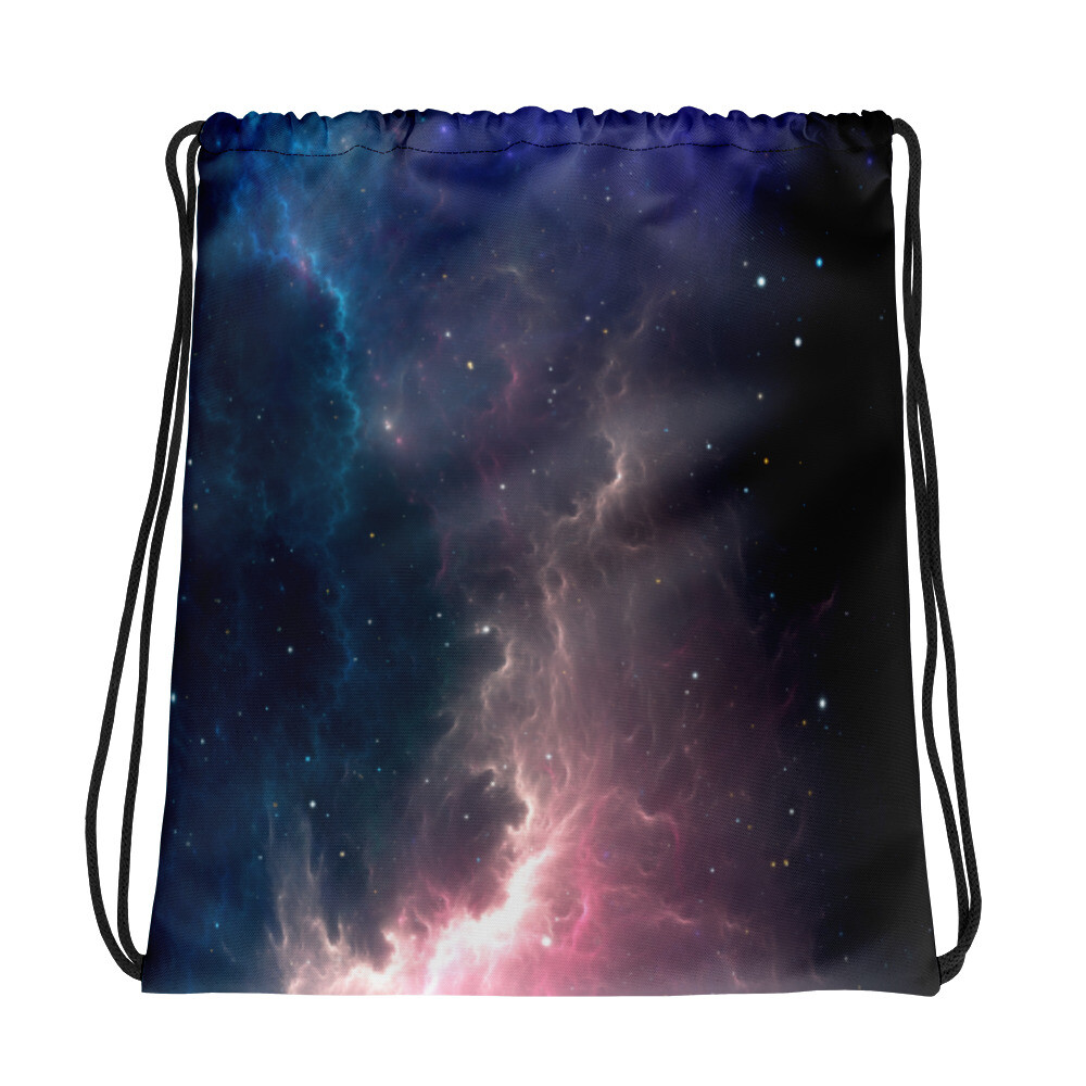 Orange and Blue Nebula in a Drawstring Bag