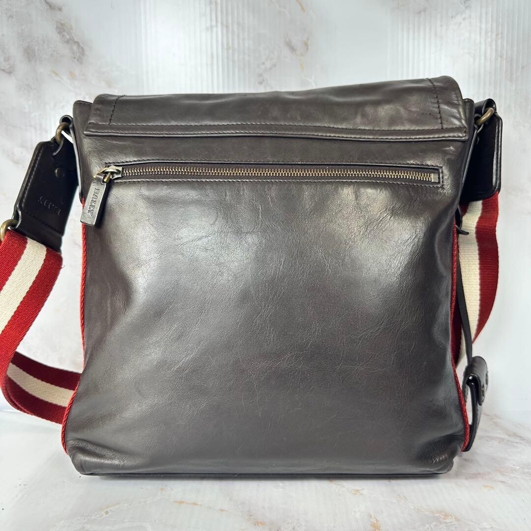 BALLY Messenger Bag Trainspotting Leather Brown Authentic From Japan