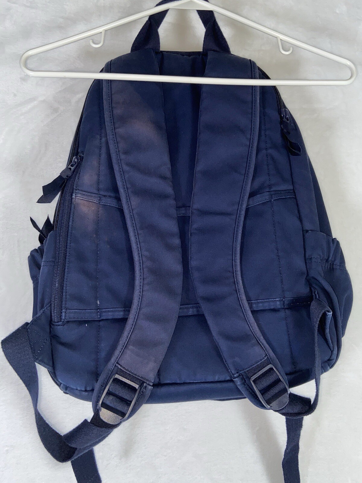 Vera Bradley Women’s Cotton Campus Backpack Classic Navy – Recycled Cotton