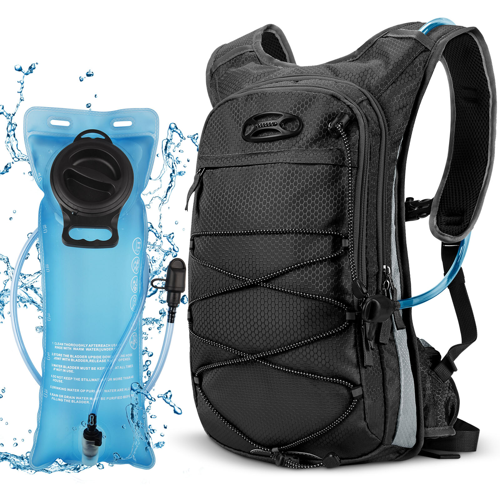 18L Hydration Backpack 3L Insulated Water Bladder Bag For Hiking Cycling Running