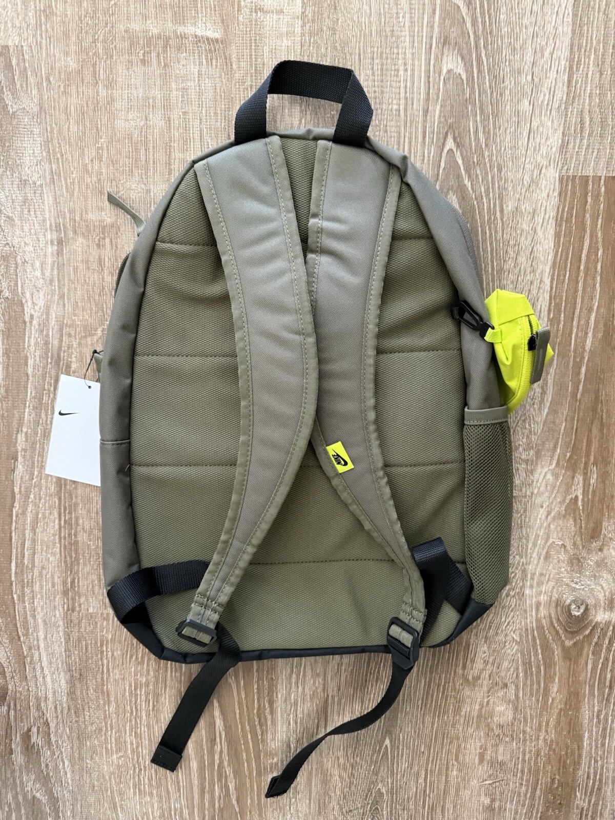 New Nike Elemental Backpack School Travel Gym Bag Green Black 20L Bag DO6737-222