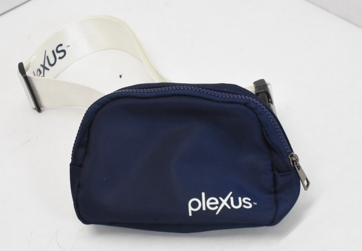 Plexus Fanny Waist Bag Pouch Adjustable Navy Blue & White Color