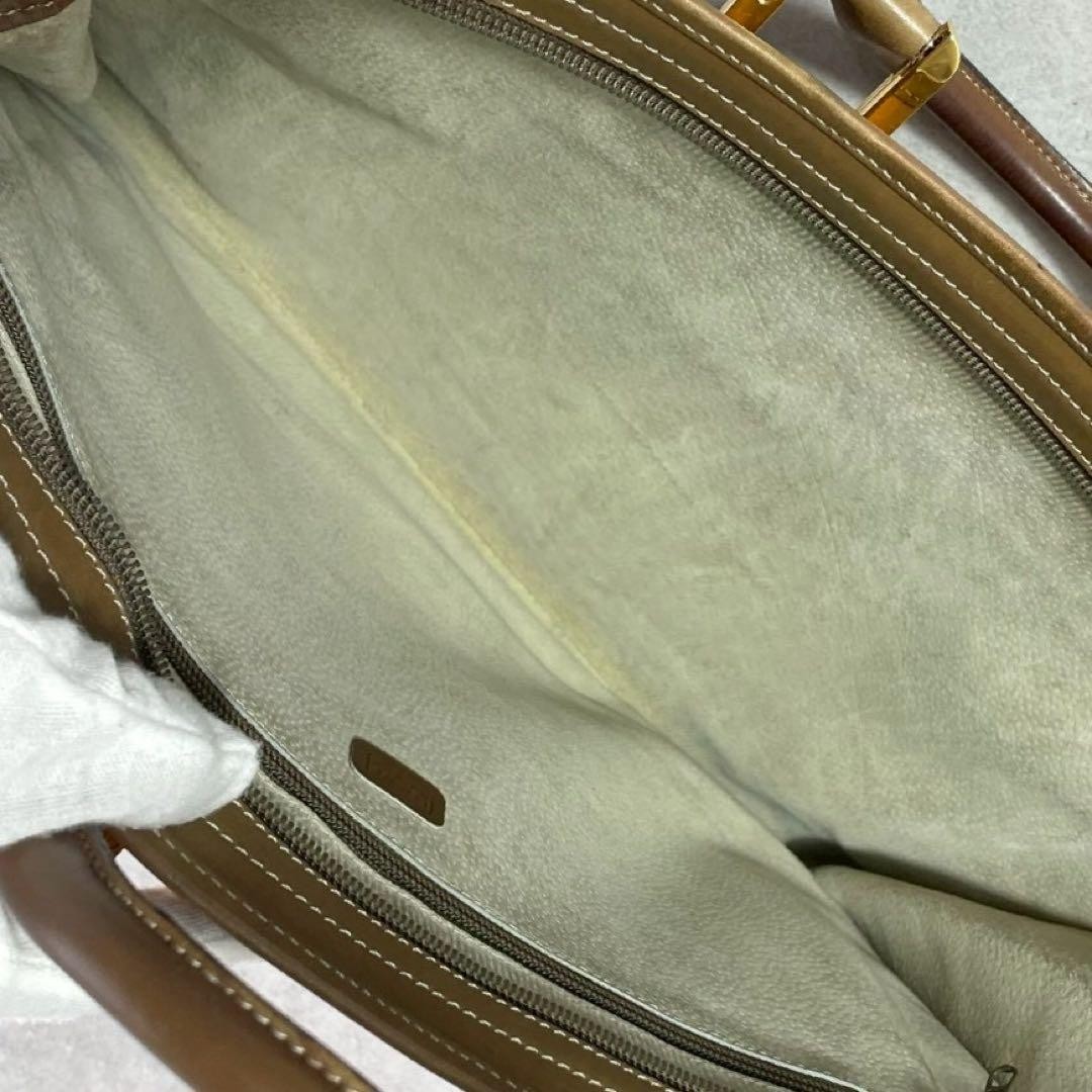 Loewe Vintage Anagram Leather Briefcase Camel Gold Hardware Made In Spain