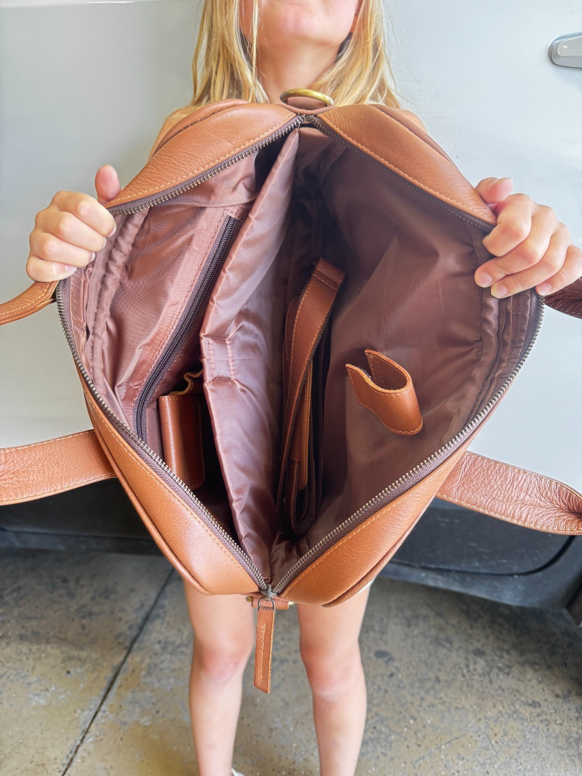 Cuero Guapo Leather Laptop Briefcase Messenger Bag Business Office Travel Brown