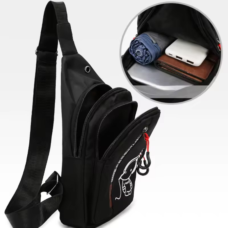 Unisex Sling Bag Crossbody Chest Pack Travel Hiking Shoulder Backpack Bag