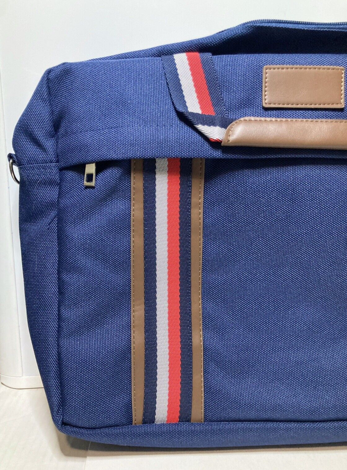 Blue Padded American Traveler Carry All Bag 16x12x5 Top Handle & Shoulder Strap
