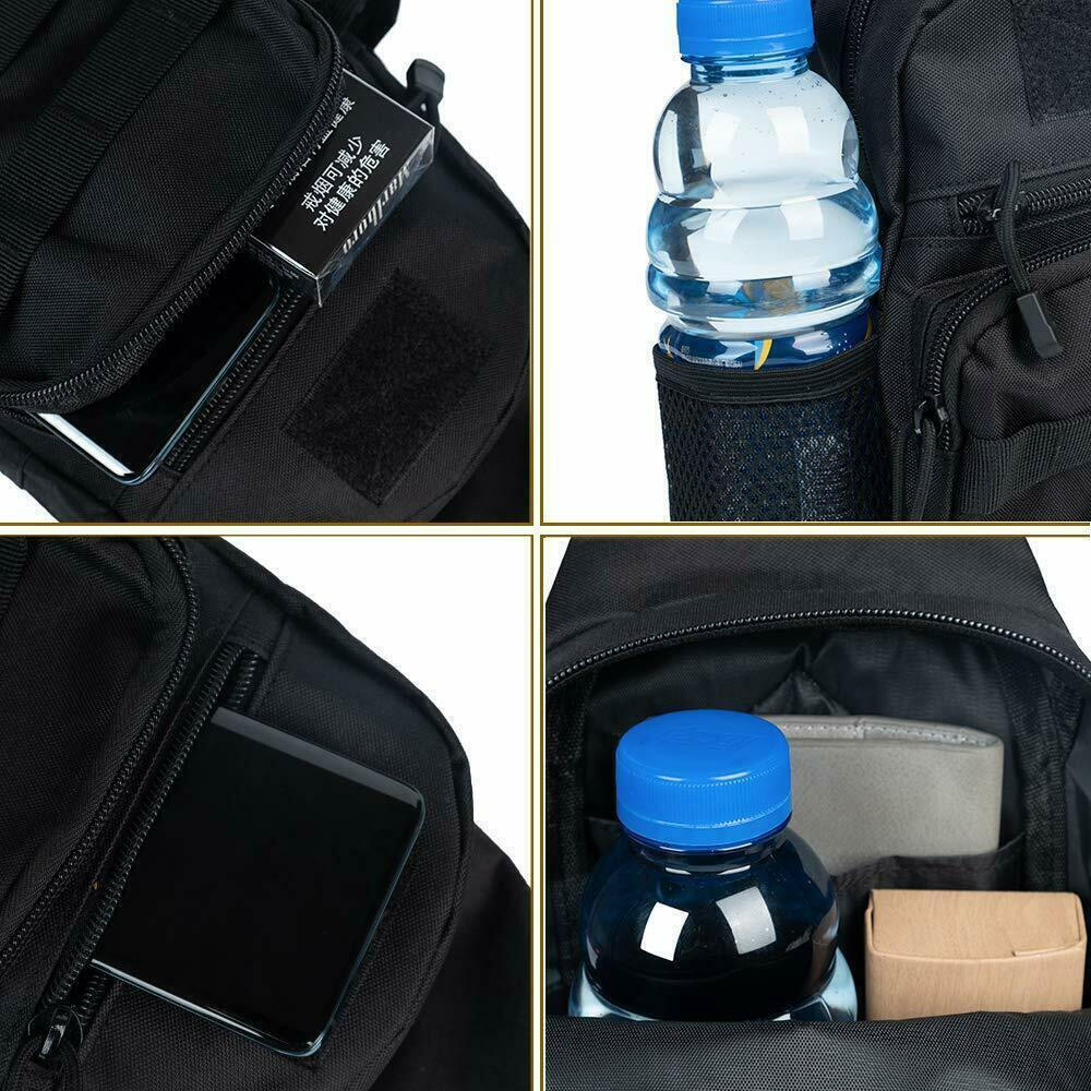 Outdoor Military Tactical Backpack Sling Bag Mini Molle Pouch EDC Waist Pack Bag