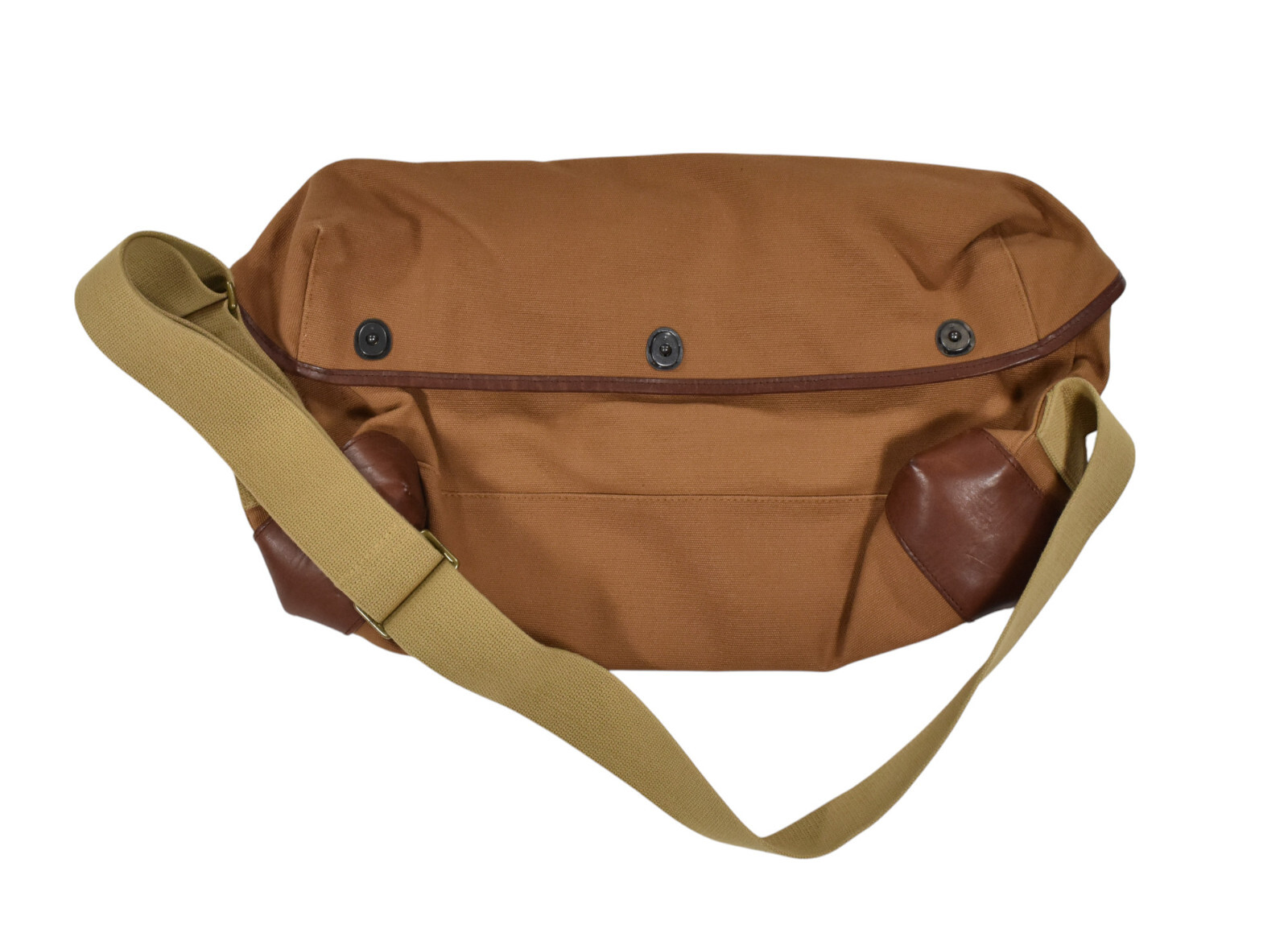 Vintage Polo Ralph Lauren Brown Canvas Leather Messenger Crossbody Bag New