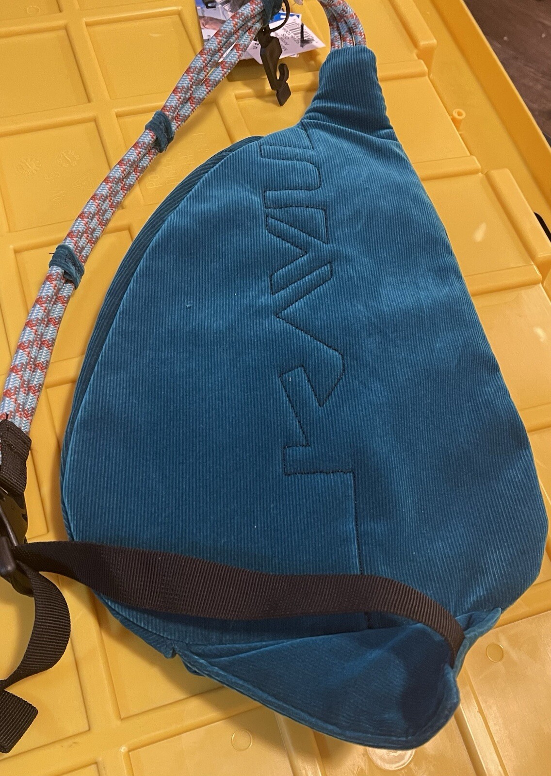 KAVU Original Rope Sling Pack with Adjustable Rope Shoulder Strap, Artic Teal