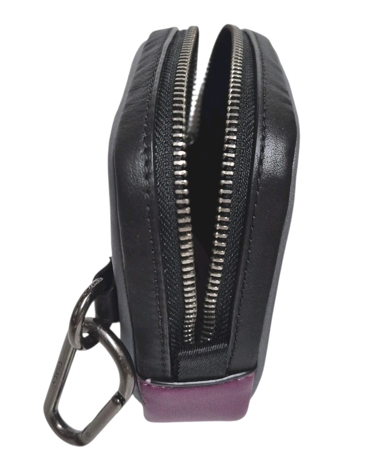 Coach Leather Hybrid Pouch in Colorblock Coach Patch Bag Grey Purple Multi New